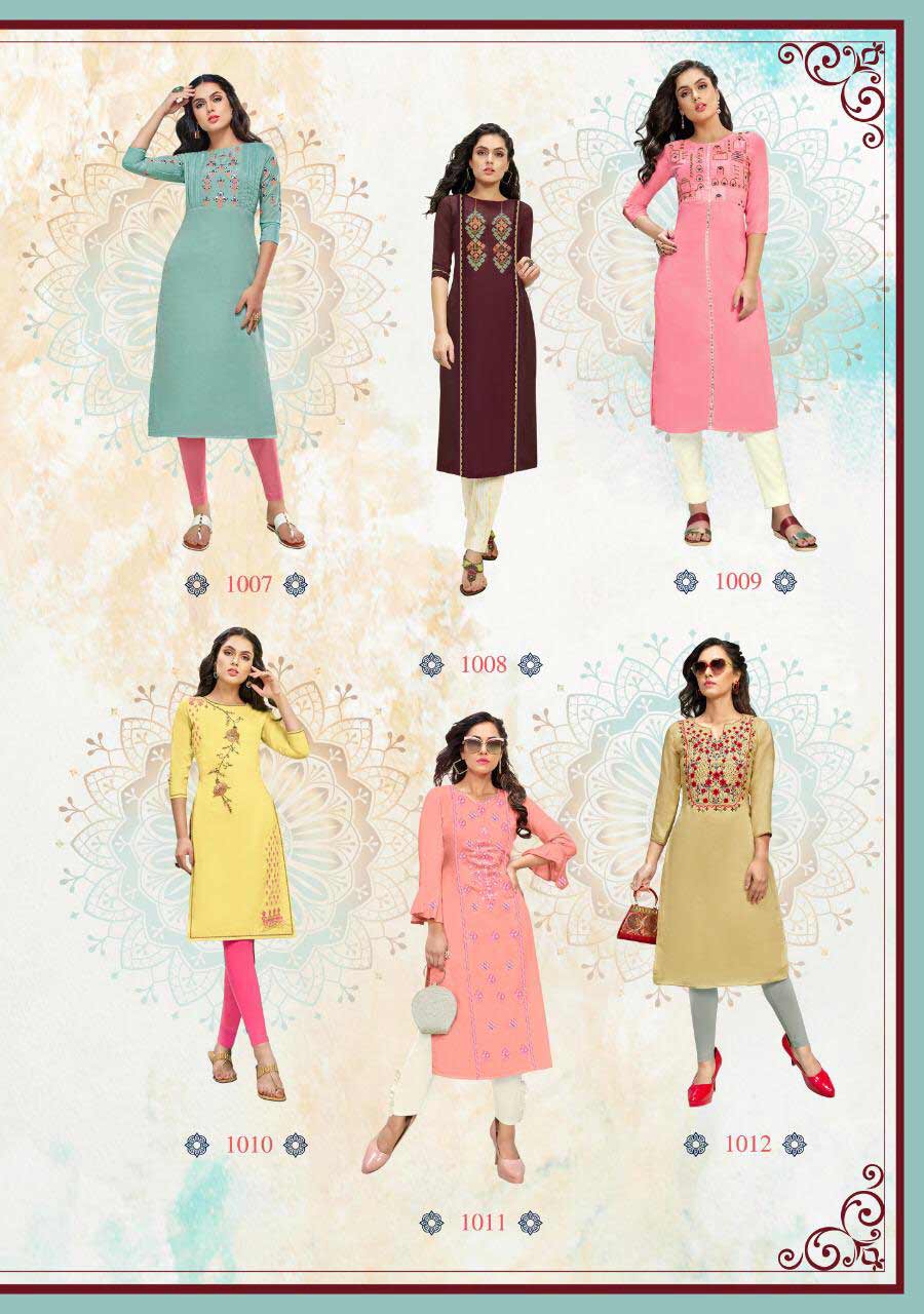 Fashion Saga Vol-1 Muslin Handwork Kurti Set Fashion Saga Vol-1 Muslin Handwork Kurti Set